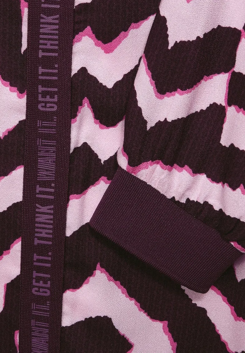 Street One Blusen*Bluse mit Zick Zack Muster intense aubergine