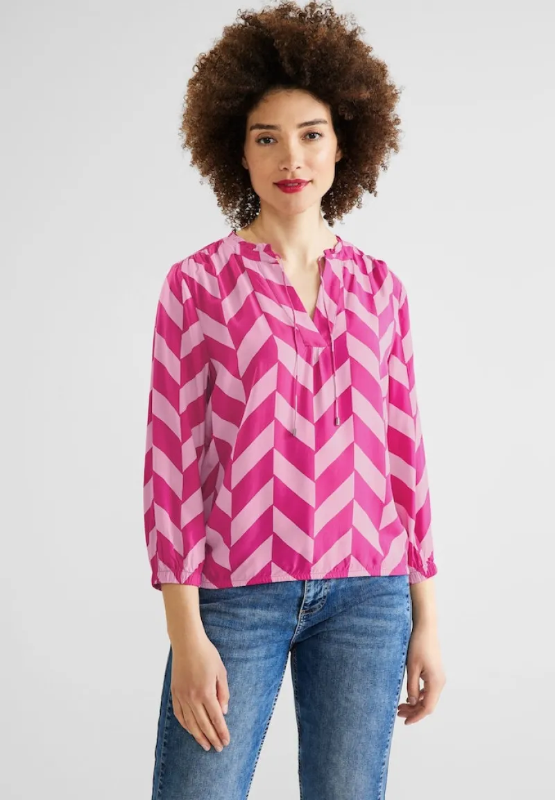 Street One Blusen*Bluse mit Zick Zack Muster light nu pink
