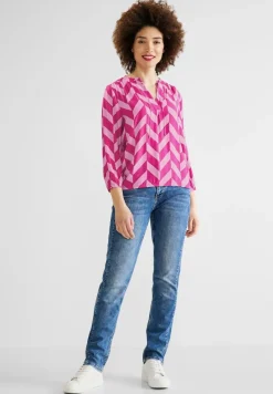 Street One Blusen*Bluse mit Zick Zack Muster light nu pink