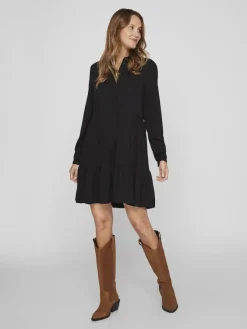 Vila Kleider*Blusenkleid Black