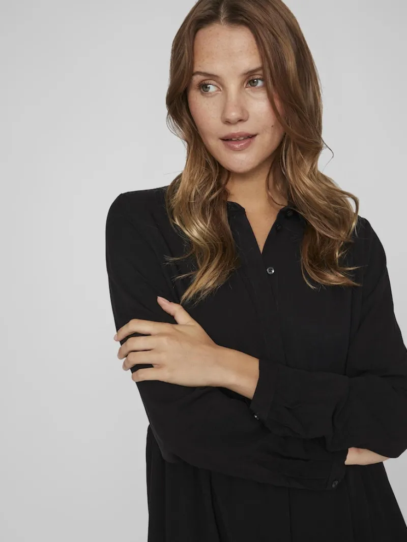 Vila Kleider*Blusenkleid Black