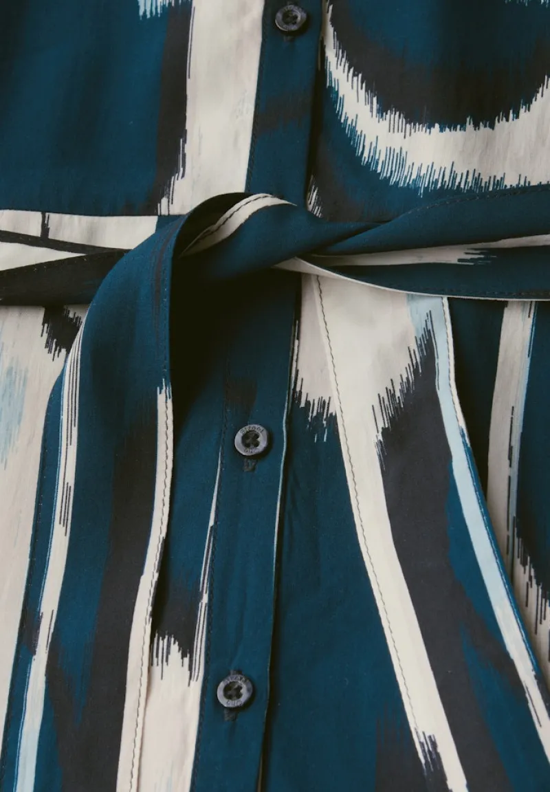Street One Kleider*Blusenkleid mit Ikat Print tide blue