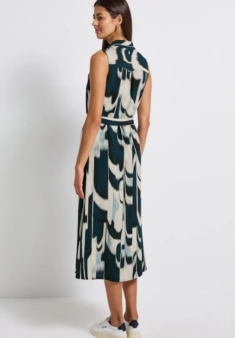 Street One Kleider*Blusenkleid mit Ikat Print tide blue