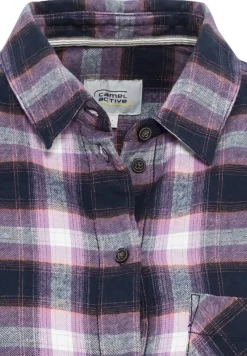 Camel Active Kleider*Blusenkleid mit Karomuster purple check
