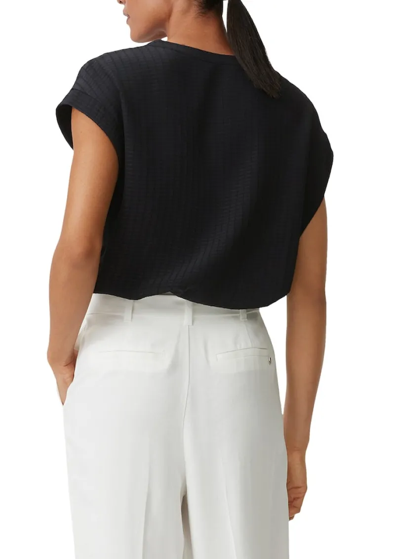 Comma Blusen*Blusenshirt aus Viskose Schwarz