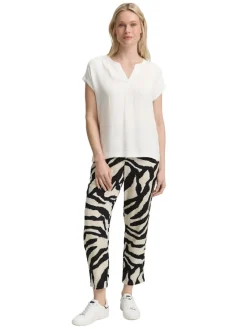 Tom Tailor Blusen*Blusenshirt im Material-Mix whisper white