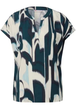 Street One Blusen*Blusenshirt mit Ikat Print tide blue
