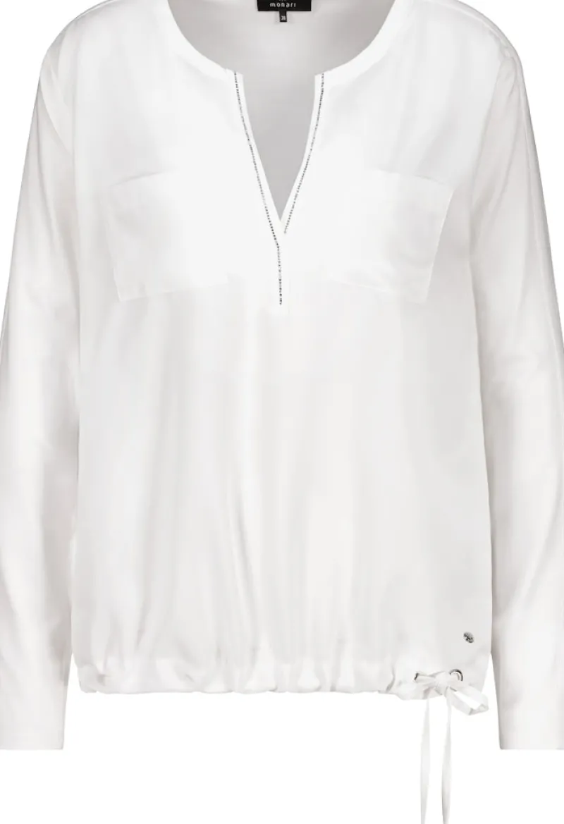 Monari Blusen*Blusenshirt mit Strasssteine off-white
