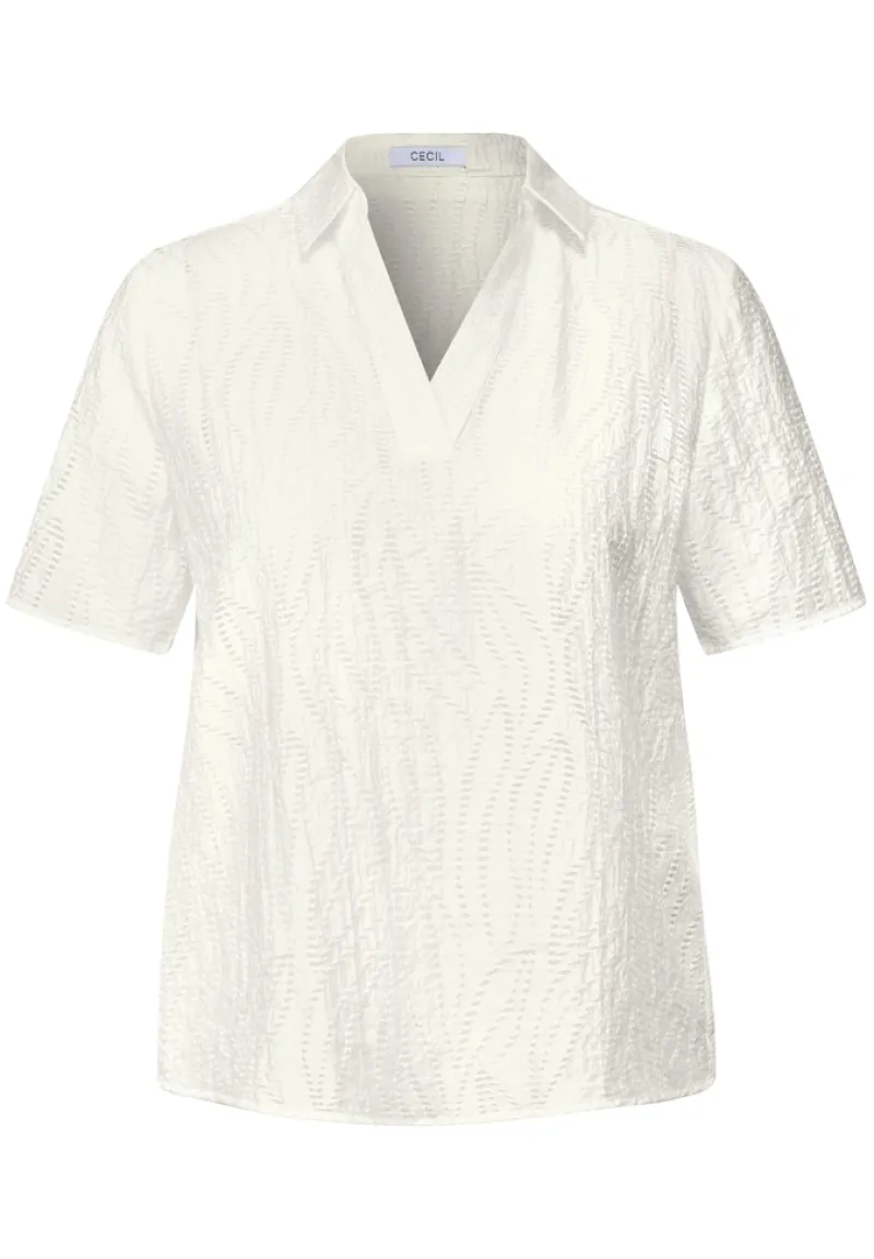 Cecil Blusen*Blusenshirt mit Struktur vanilla white