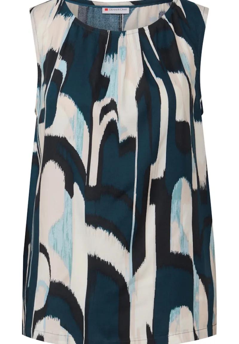 Street One Shirts*Blusentop mit Ikat Print tide blue