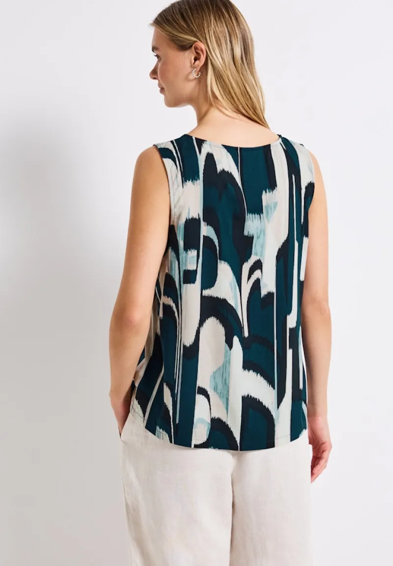Street One Shirts*Blusentop mit Ikat Print tide blue
