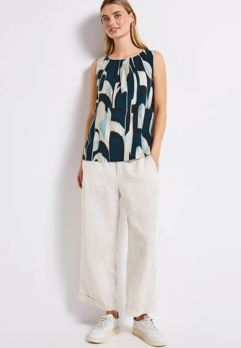 Street One Shirts*Blusentop mit Ikat Print tide blue