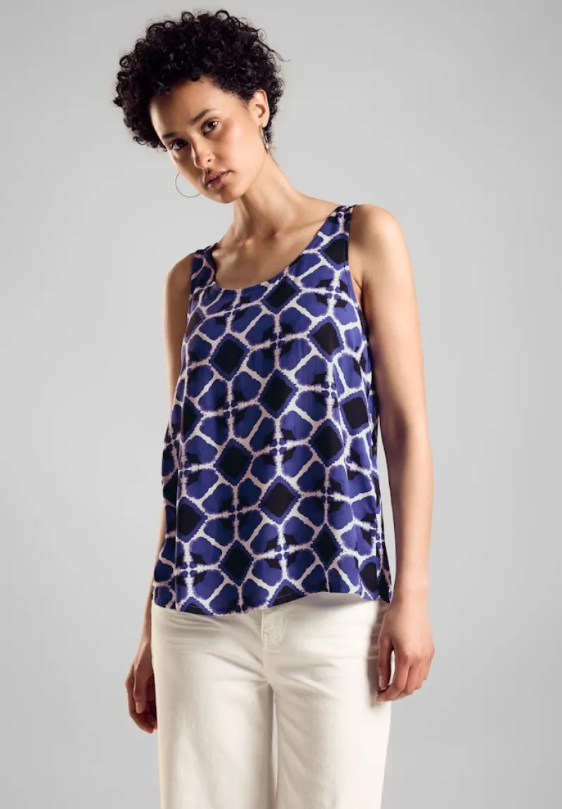 Street One Shirts*Blusentop mit Print violet blue