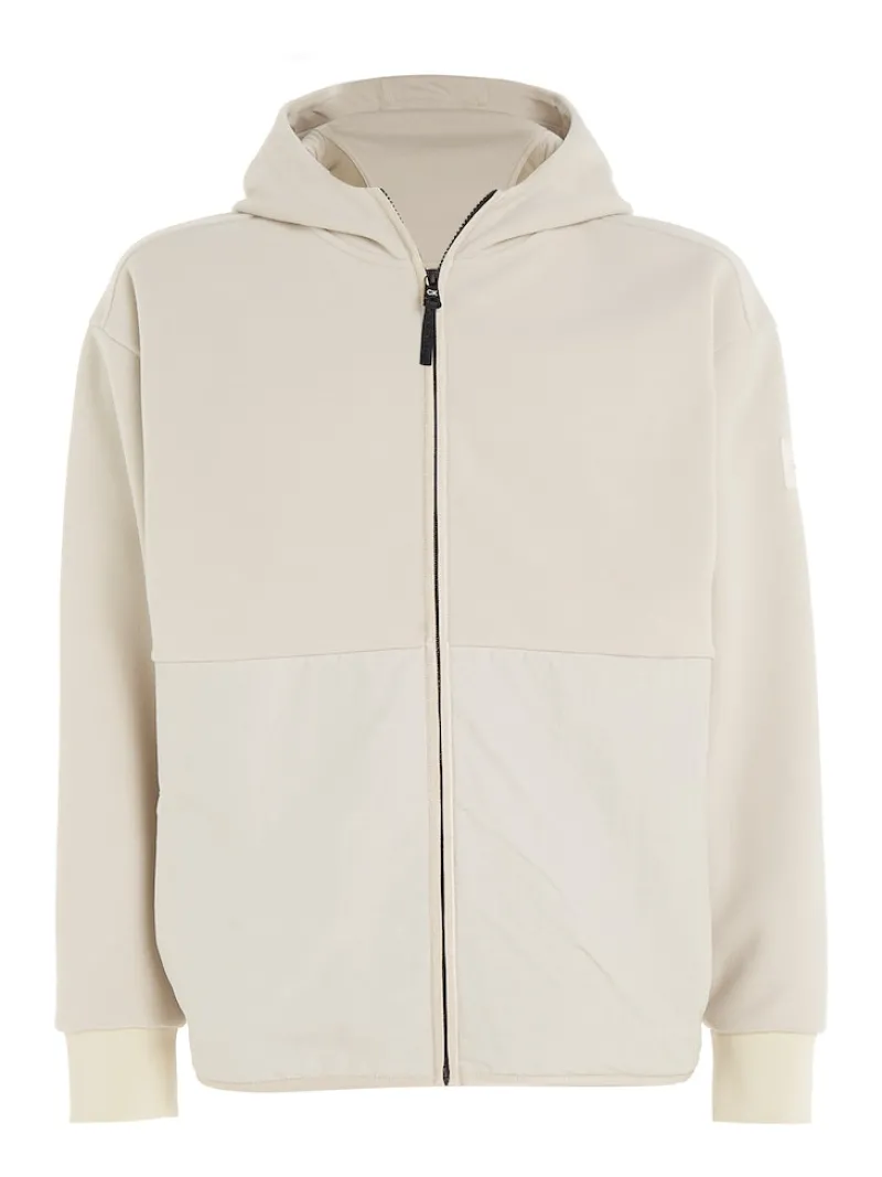 Calvin Klein Pullover & Sweatshirts|Big Boys*BONDED FLEECE ZIP HOODED JACKET stony beige