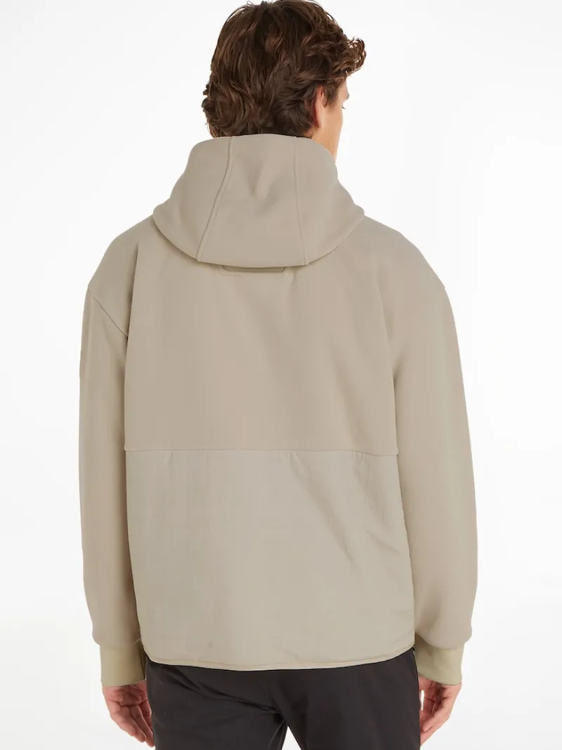 Calvin Klein Pullover & Sweatshirts|Big Boys*BONDED FLEECE ZIP HOODED JACKET stony beige