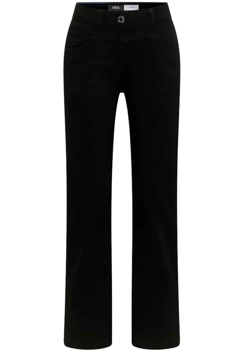 Cecil Jeans*Bootcut Jeans Black
