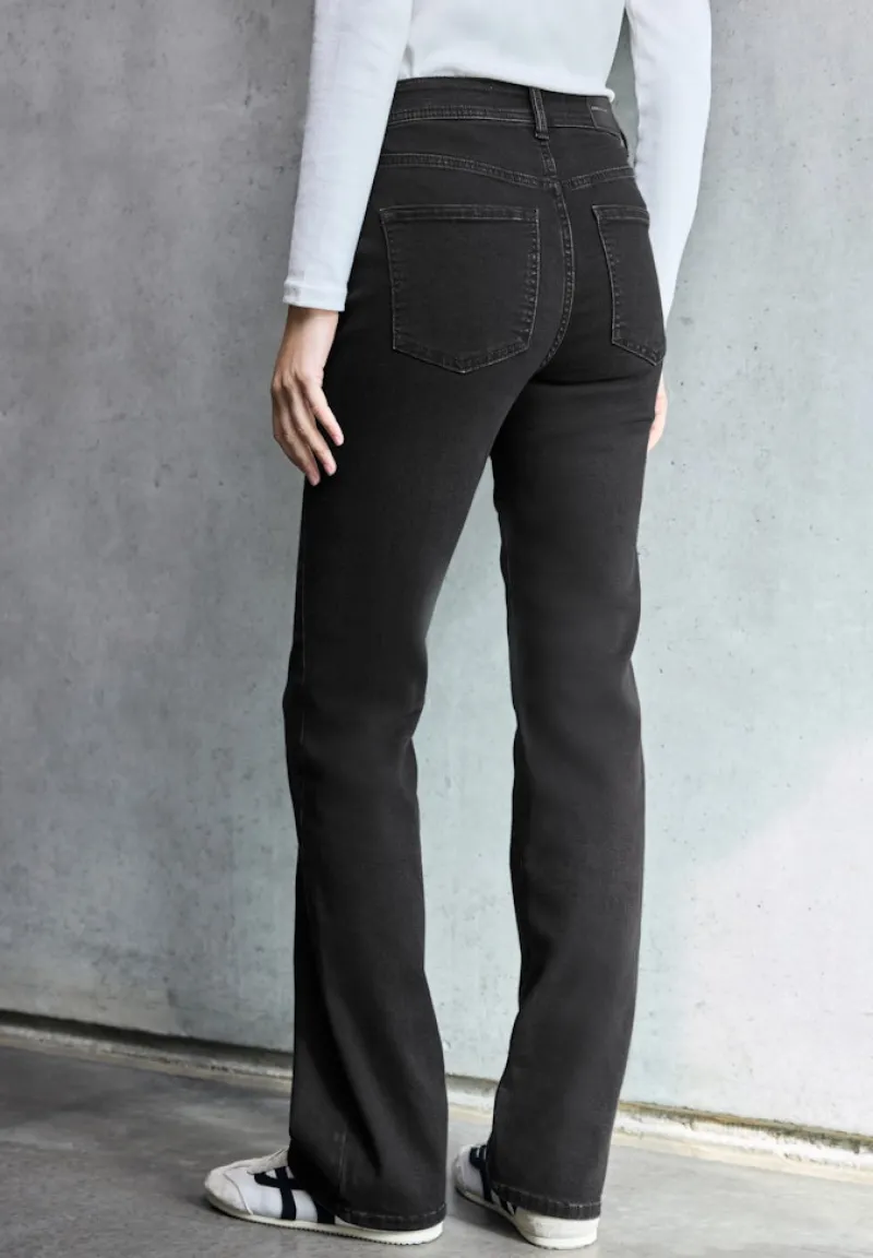 STREET ONE STUDIO Jeans*Bootcut Jeans black soft wash