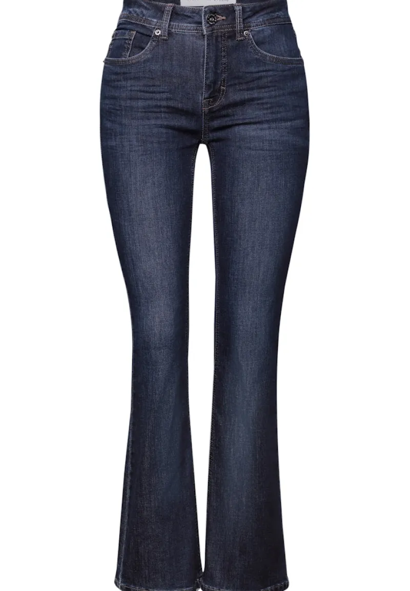 STREET ONE STUDIO Jeans*Bootcut Jeans dark blue clean wash