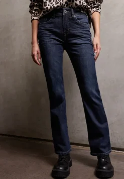 STREET ONE STUDIO Jeans*Bootcut Jeans dark blue clean wash