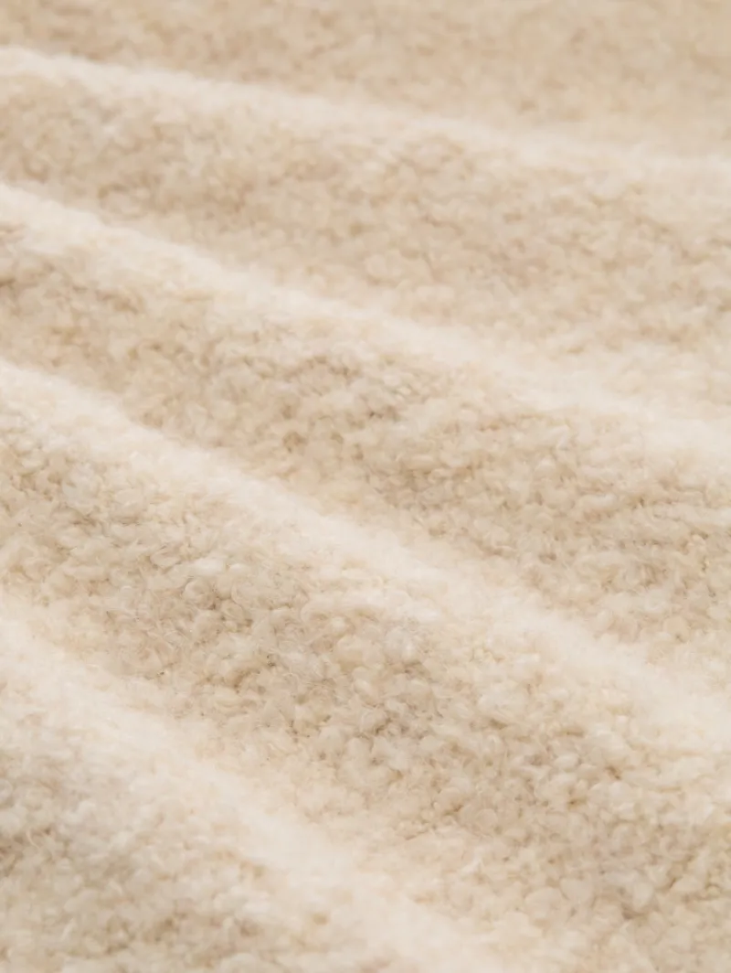 Tom Tailor Pullover & Sweatshirts*Bouclé Cardigan mit Wollanteil sand stone beige melange