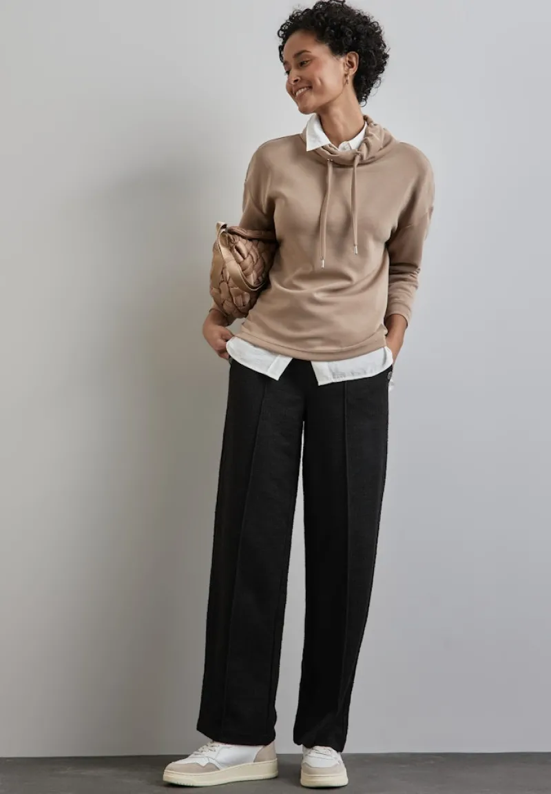 Street One Hosen*Bouclé Hose Black