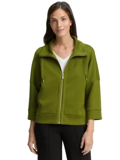 Tom Tailor Pullover & Sweatshirts*Boxy Fit Scuba Sweatjacke deep ivy green