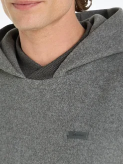 Calvin Klein Pullover & Sweatshirts|Big Boys*BRUSHED FLEECE COMFORT HOODIE dark grey heather