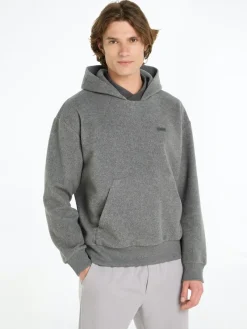Calvin Klein Pullover & Sweatshirts|Big Boys*BRUSHED FLEECE COMFORT HOODIE dark grey heather