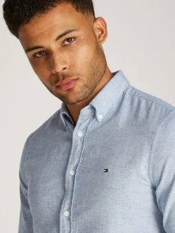 Tommy Hilfiger Hemden|Big Boys*BRUSHED LINEN SOLID SF SHIRT shirt blue