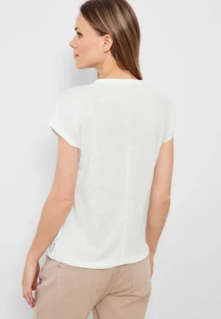 Cecil Shirts*Burn Out T-Shirt burn out vanilla white