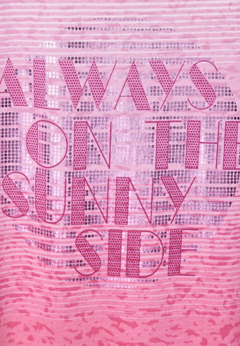 Cecil Shirts*Burn Out T-Shirt pink sorbet