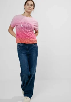 Cecil Shirts*Burn Out T-Shirt pink sorbet