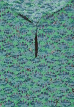 Cecil Shirts*Burn-Out Print Top fresh apple green