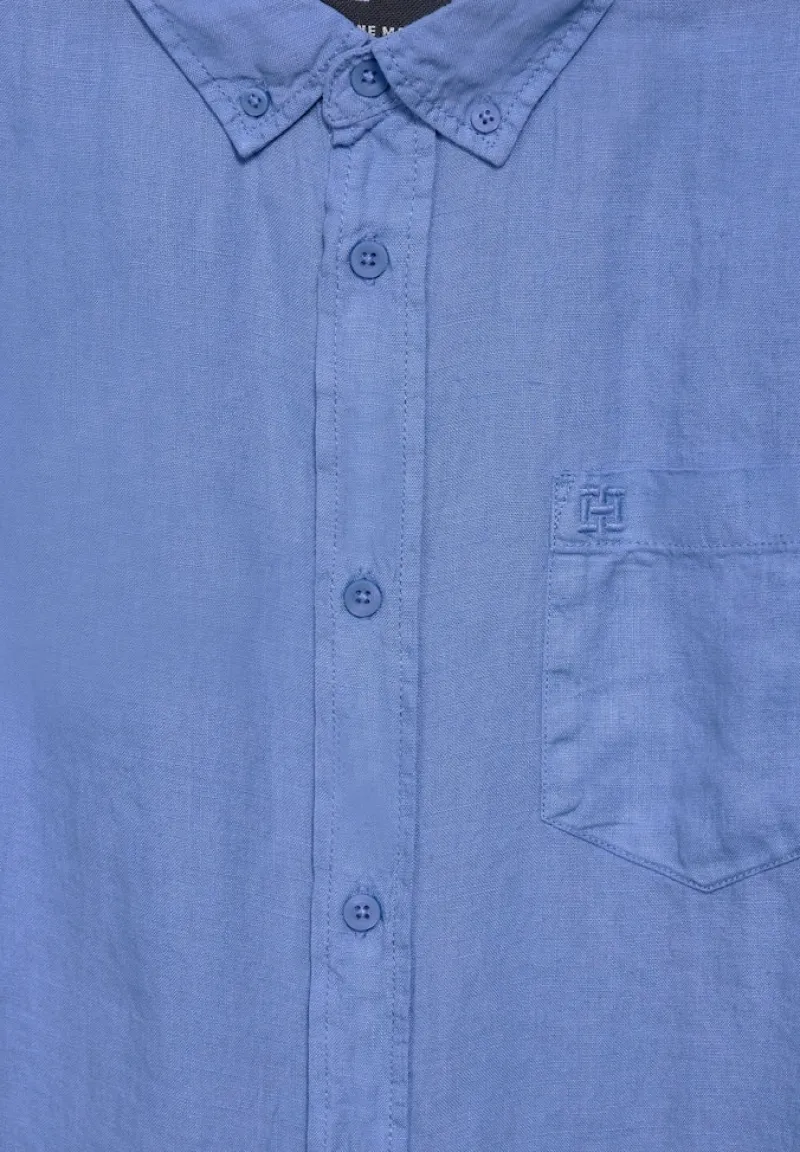 Street One Men Hemden|Big Boys*Button Down Leinenhemd sky blue