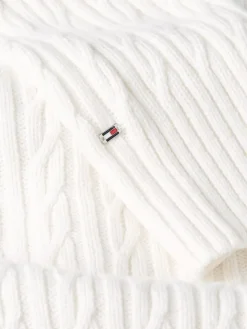 Tommy Hilfiger Pullover & Sweatshirts*CABLE ALL OVER V-NK SWEATER ecru