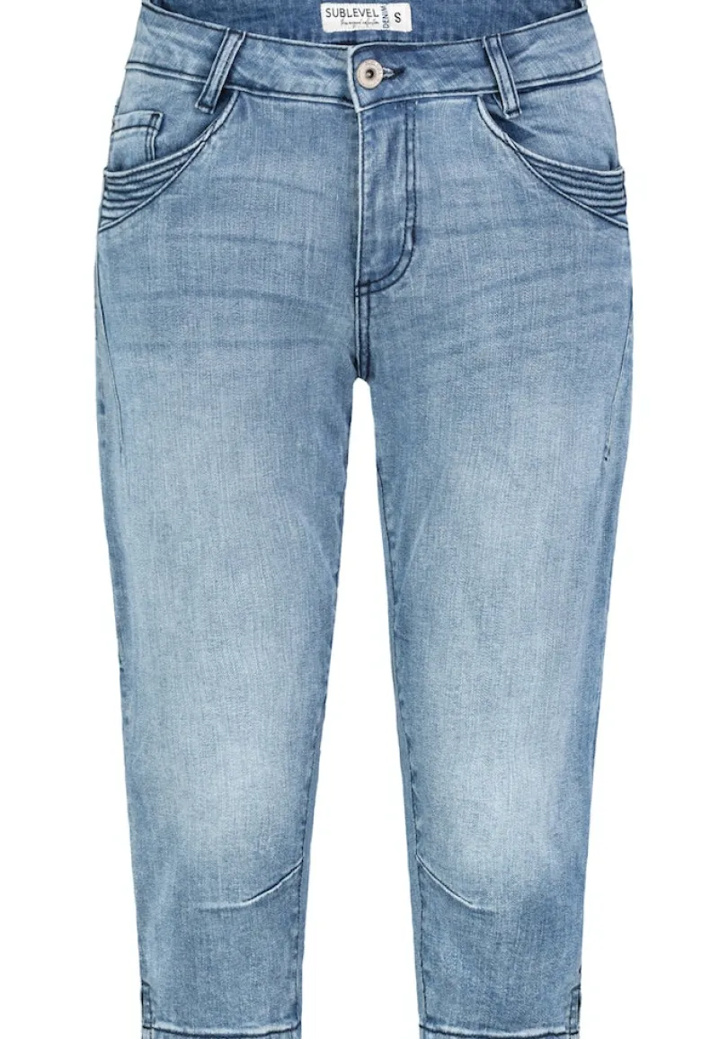 Eight 2 Nine Shorts*Capri Jeans Light Blue Denim