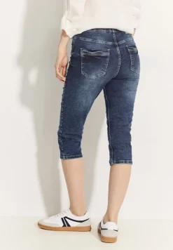 Cecil Shorts*Capri Jeans mid blue used wash