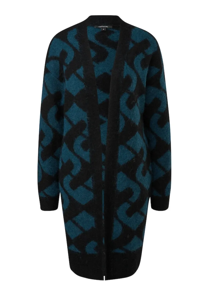 Comma Pullover & Sweatshirts*Cardigan aus Alpakamix mit Wolle petrol