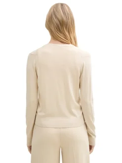 Tom Tailor Pullover & Sweatshirts*Cardigan mit V-Ausschnitt summer beige melange