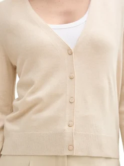 Tom Tailor Pullover & Sweatshirts*Cardigan mit V-Ausschnitt summer beige melange