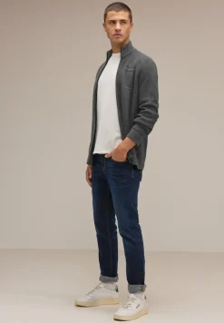 Street One Men Pullover & Sweatshirts|Big Boys*Cardigan mit Zipper light iron grey