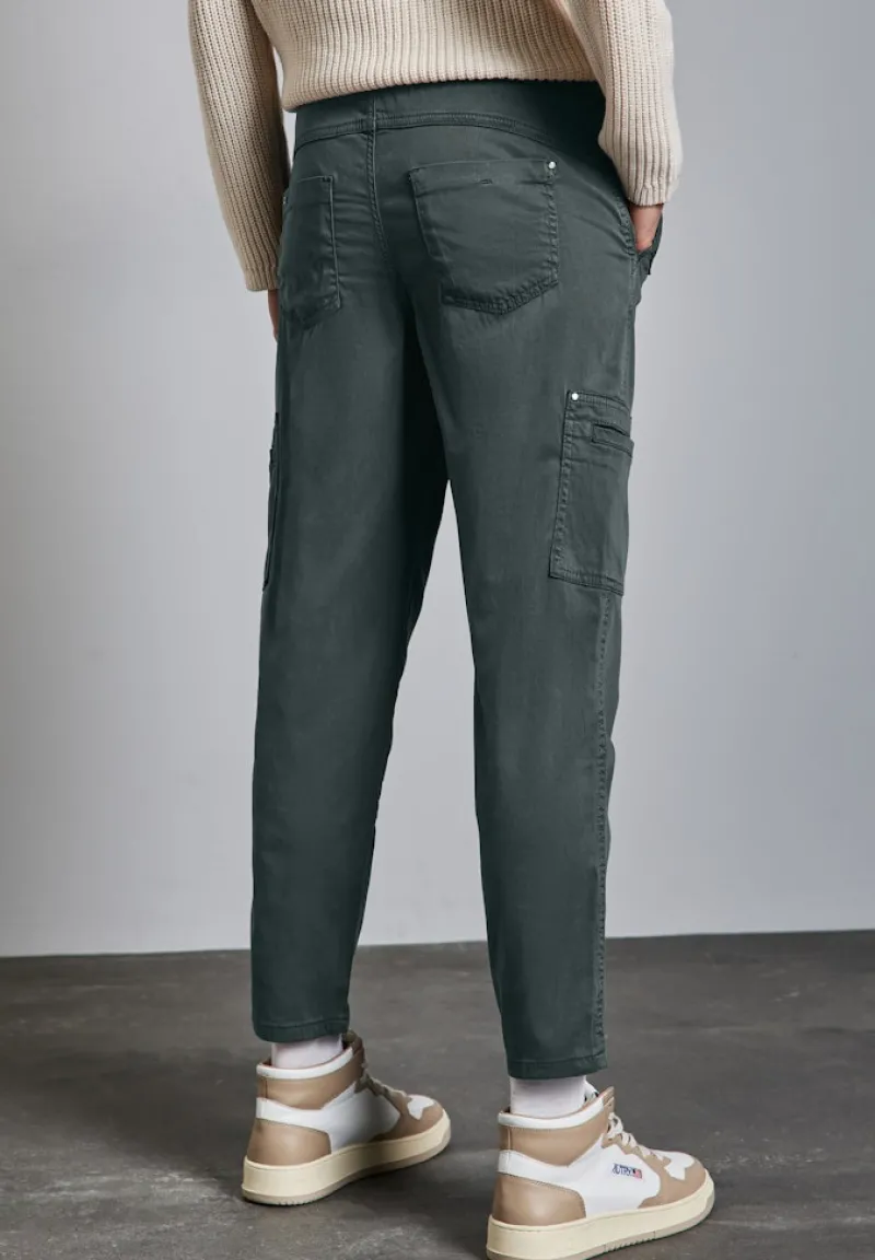 Street One Hosen*Cargo Hose marshy green
