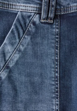 Street One Jeans*Cargo Jeans im Loose Fit dark blue authentic washed