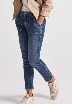 Street One Jeans*Cargo Jeans im Loose Fit dark blue authentic washed