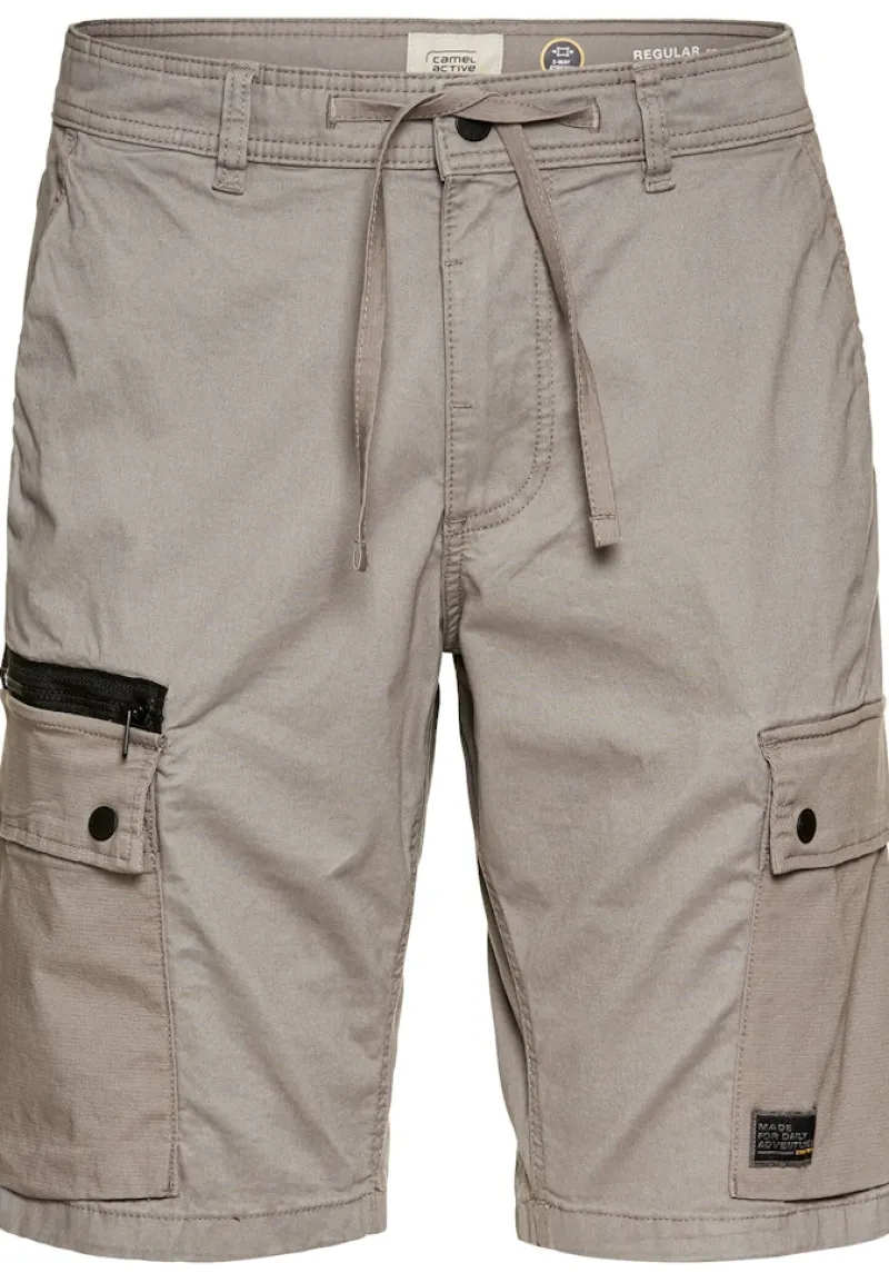 Camel Active Shorts|Big Boys*Cargo-Shorts mit Kordelzug und Stretch stone gray