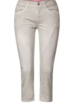 Street One Shorts*Casual Fit 3/4 Jeans light stone sand washed