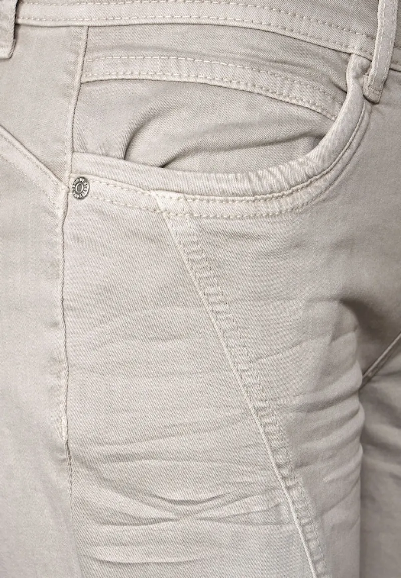 Street One Shorts*Casual Fit 3/4 Jeans light stone sand washed