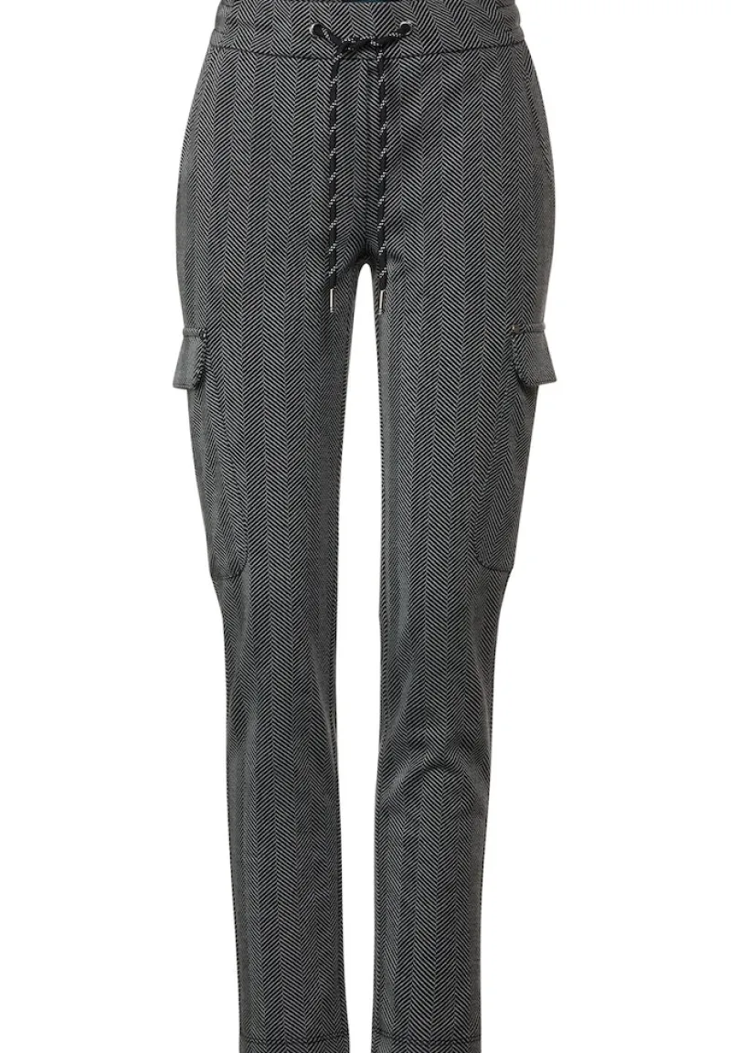Cecil Hosen*Casual Fit Cargohose Black