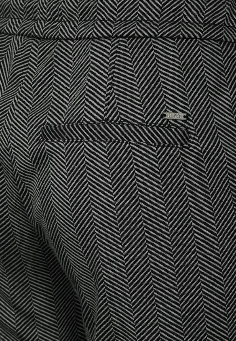 Cecil Hosen*Casual Fit Cargohose Black