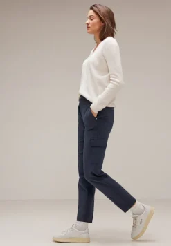 Street One Hosen*Casual Fit Chino Hose deep blue